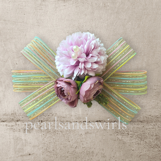 Ready-to-Use Artificial Flower Bunch with Peony, Carnation, Ribbon & Fillers – Under ₹99