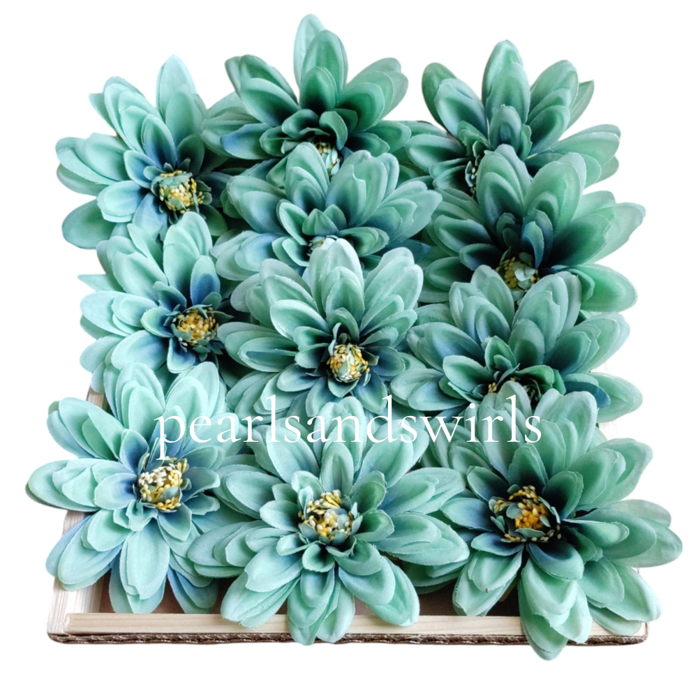 Shaded Sea Green Big Dahlia - PNSDH04