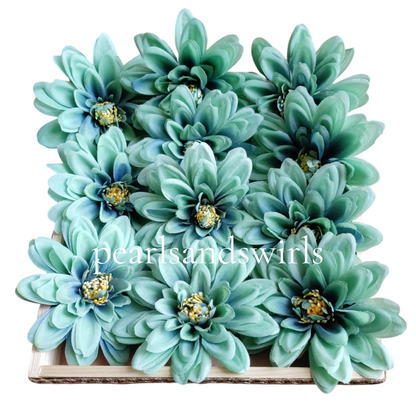 Shaded Sea Green Big Dahlia - PNSDH04