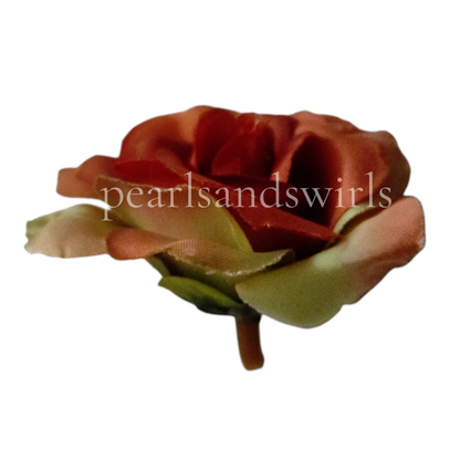 Burnt Orange Small Rose - PNSSR02